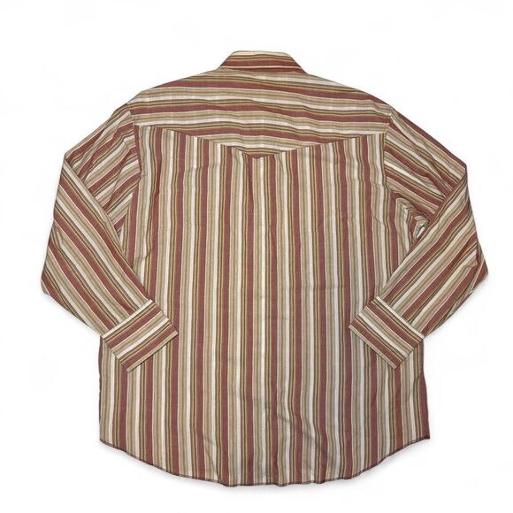 Wrangler Vintage Wrancher Western Pearl Snap long sleeve button down shirt XL - Picture 2 of 4